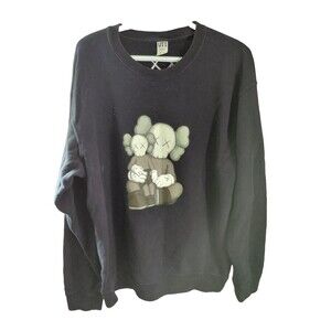 KAWS Uniqlo UT XX Black Sweatshirt Unisex Size Large